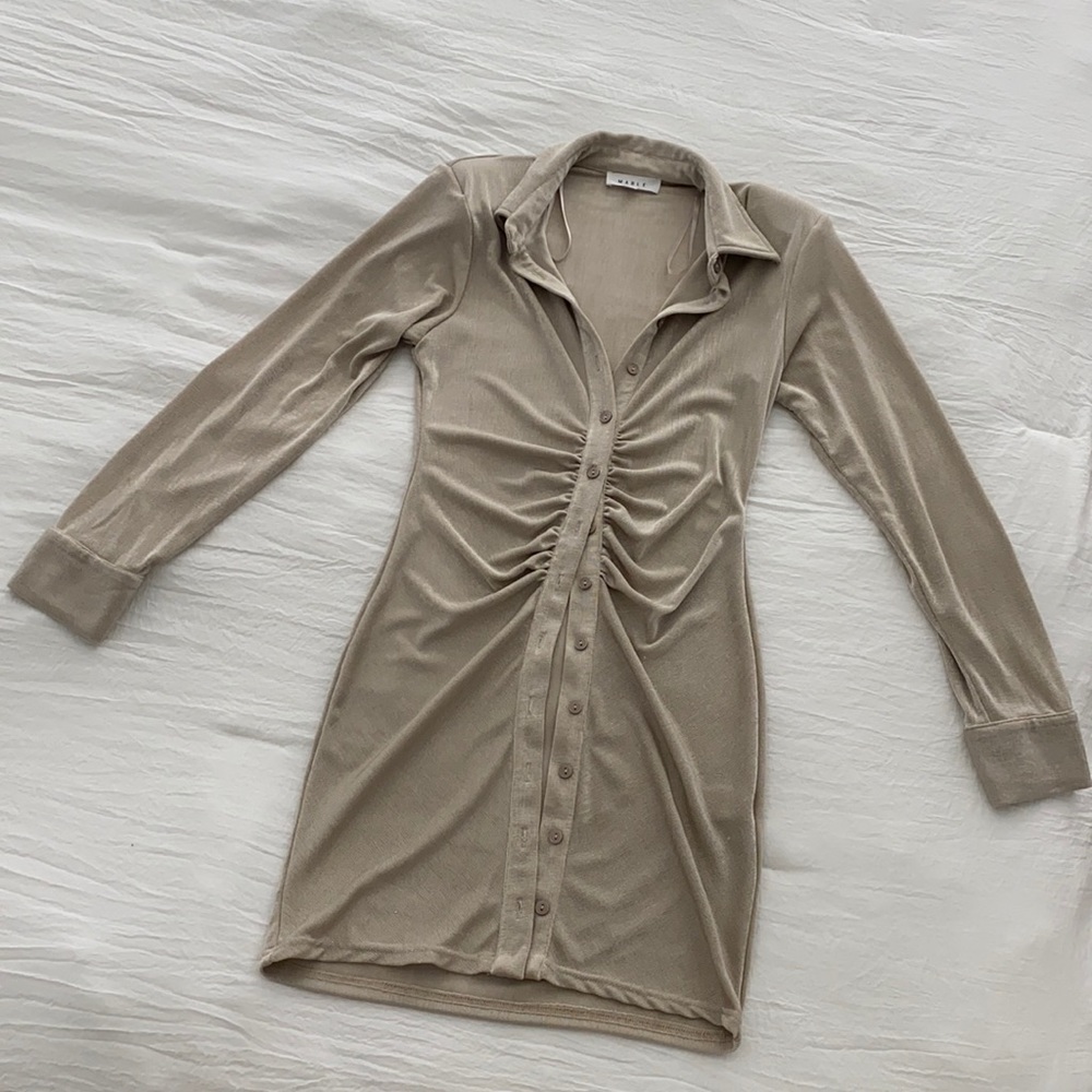 Button down mini dress